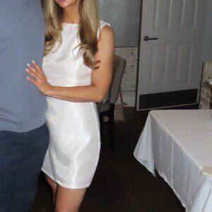 Sophisticated Selection White Sleeveless Backless Mini Dress